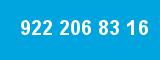 922 206 83 16 922 206 83 16